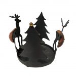 CANDLE HOLDER – DEER+TREES (2)