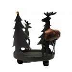 CANDLE HOLDER – DEER+TREES (4)