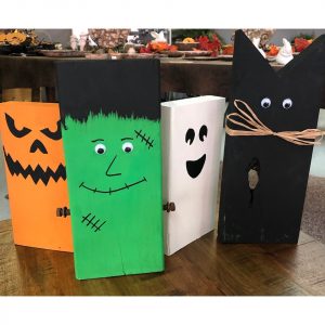 Handmade in USA Wooden Farmhouse Halloween