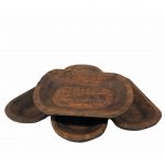 WOODEN DOUGH BOWL (19-20 INCHES X 10-12 INCHES) (3)