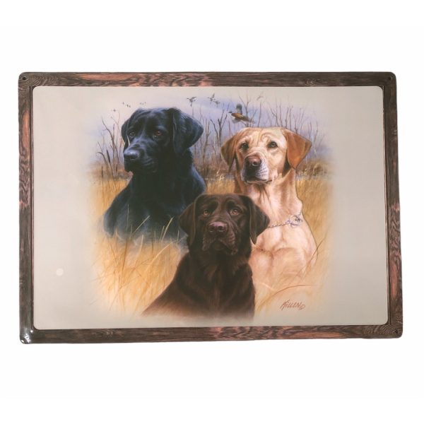 Lab Trio (Black, Yellow & Chocolate) Metal Sign