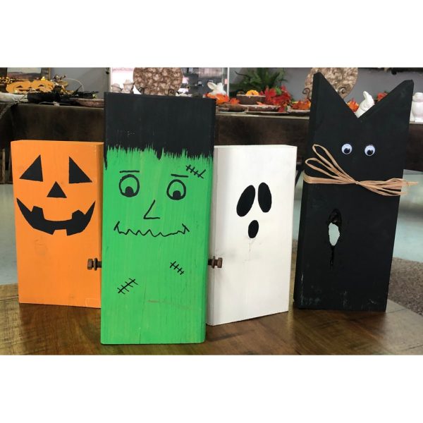 HALLOWEEN FAMILY (JACK O' LANTERN, FRANKENSTEIN, GHOST & BLACK CAT)