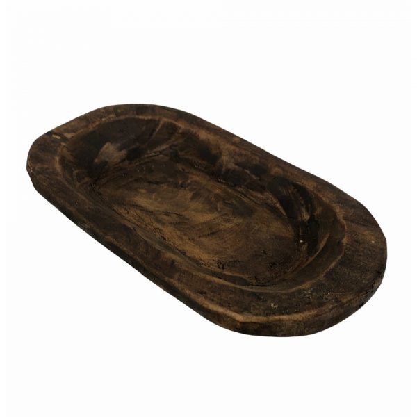 WOODEN DOUGH BOWL SMALL 9-10"