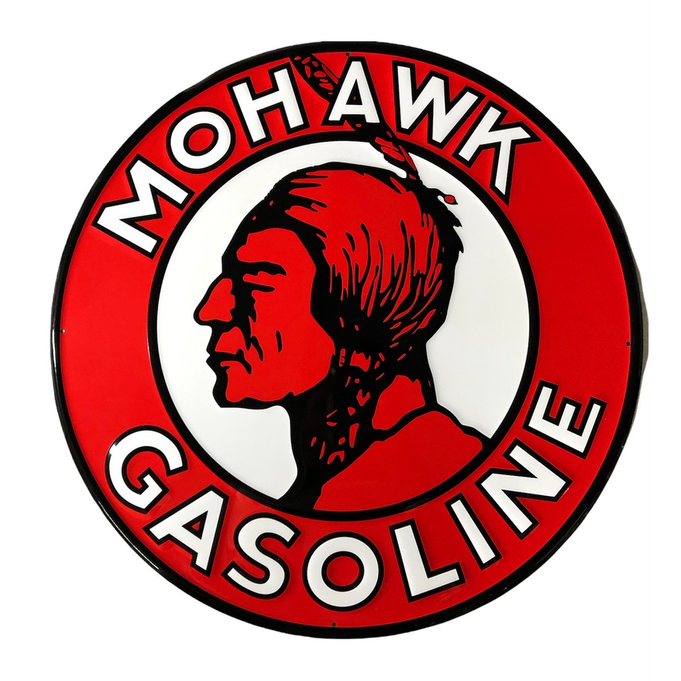 Mohawk Gasoline LARGE Metal Sign