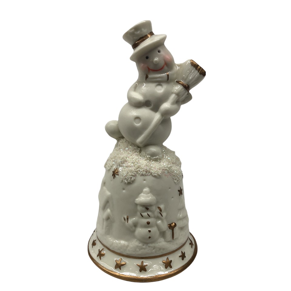 SNOWMAN BROOM CHRISTMAS BELL