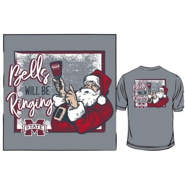 Mississippi State Cow Bell Christmas T-Shirt