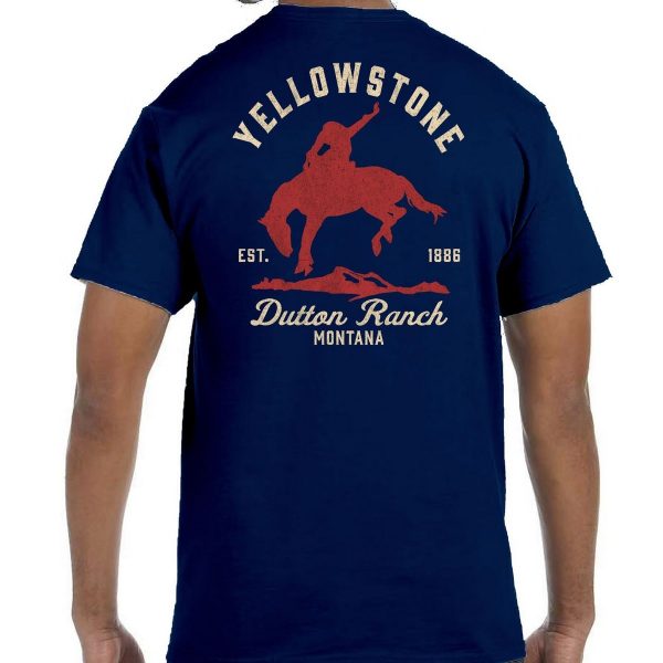 Yellowstone Navy Blue Bucking Bronc T-Shirt