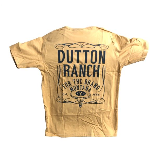 Yellowstone Wheat For the Brand Steer Skull T-Shirt