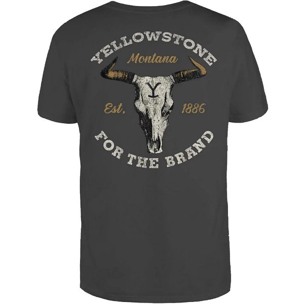 Yellowstone "For The Brand" Steer Skull Charcoal