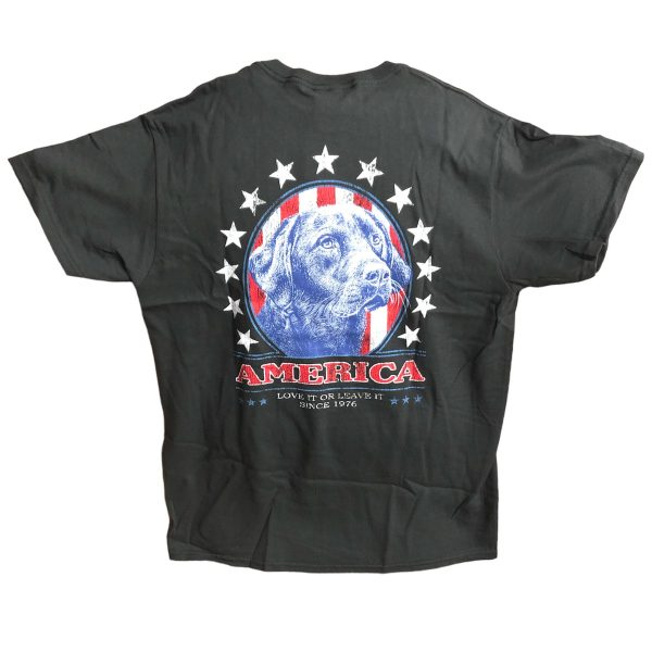 American Flag Lab Dog T-Shirt