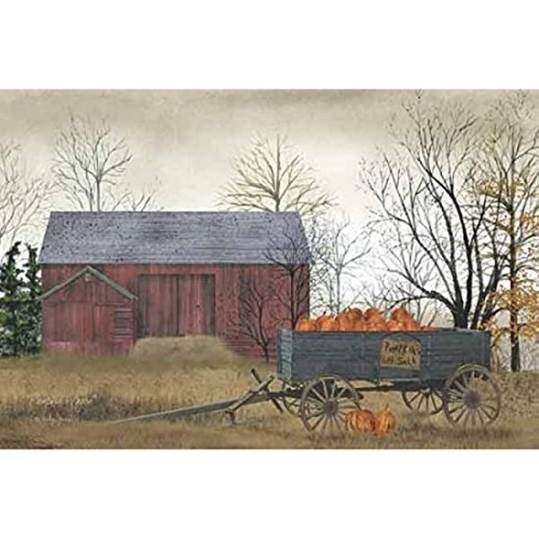 Pumpkin Wagon Canvas by Bill Jacobs