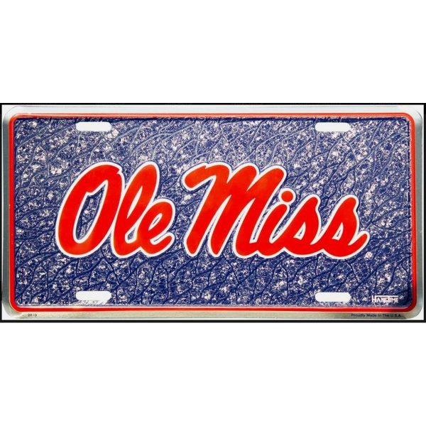 Ole Miss Mosaic License Plate