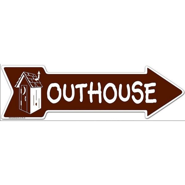 Arrow - Outhouse Metal Sign