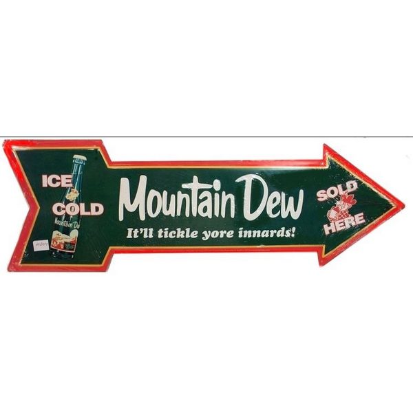 Arrow - Mountain Dew Metal Sign