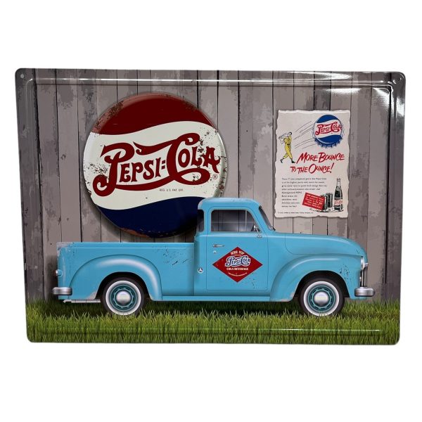 Pepsi-Cola More Bounce to the Ounce Truck - Metal Sign