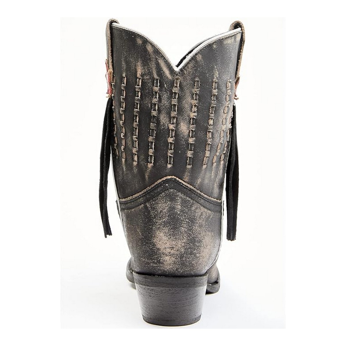 Laredo Women’s Black Distressed Fringe Western Boots e