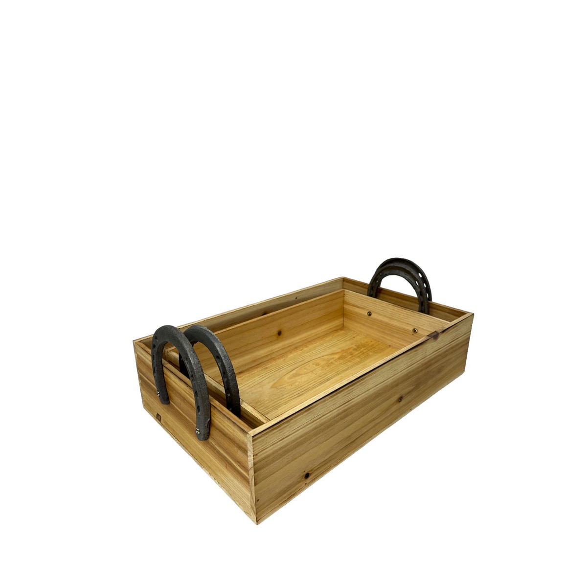 Wooden Trays Horseshoe Handles d