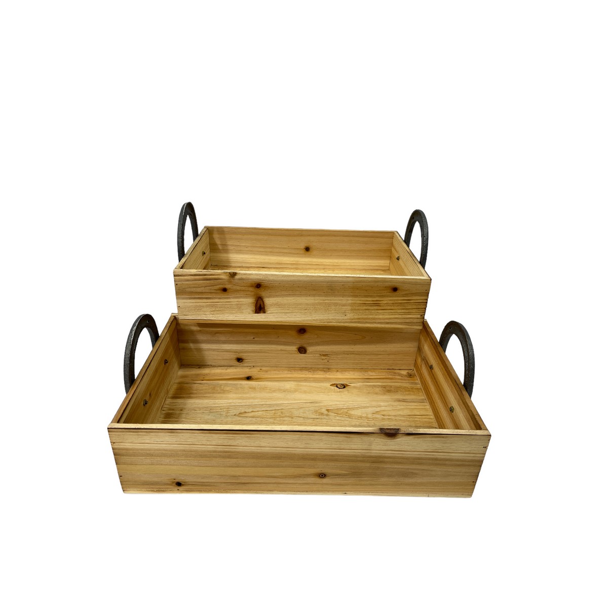 Wooden Trays Horseshoe Handles f