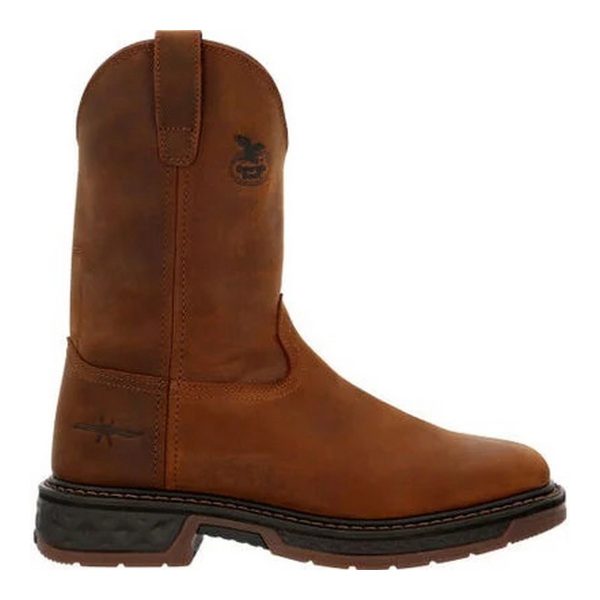 Georgia Boot GB00495 Round Toe Brown Pull On Boot Wide Width