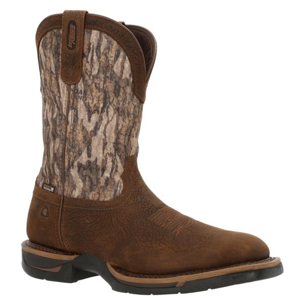 Rocky Long Range 11" Mossy Oak Bottomland Waterproof Western Work Boot