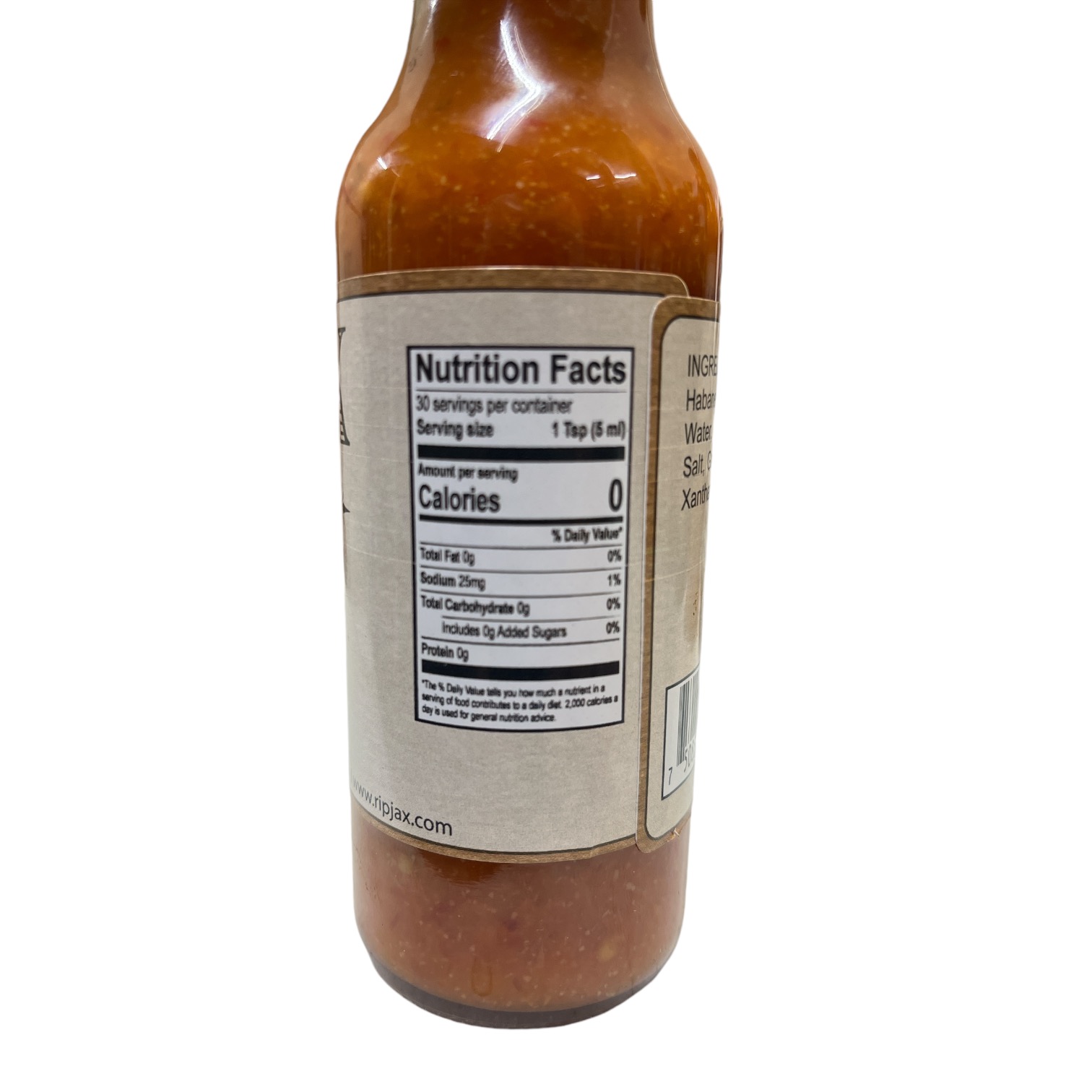 Rip Jax Habanero Flame Hot Sauce nutrition