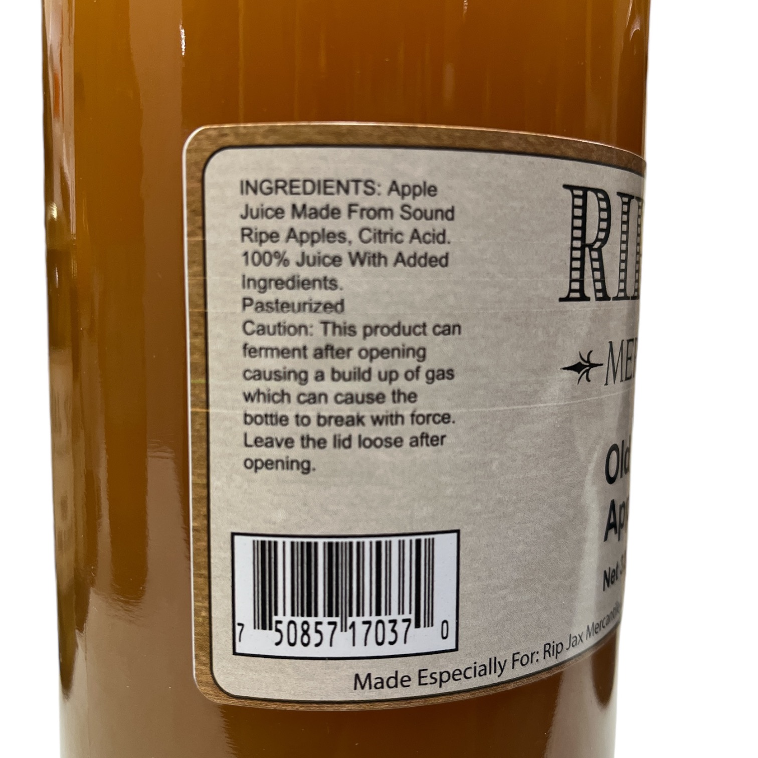 Rip Jax Old Fashion Apple Cider Ingredients