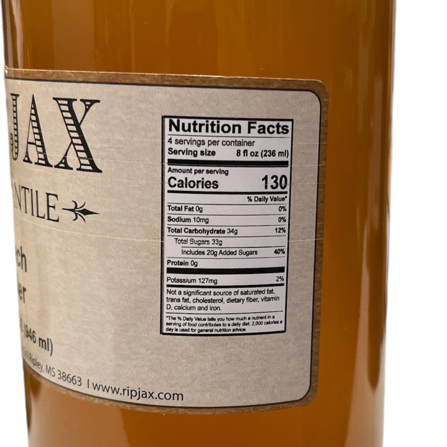 Rip Jax Peach Cider Nutrition